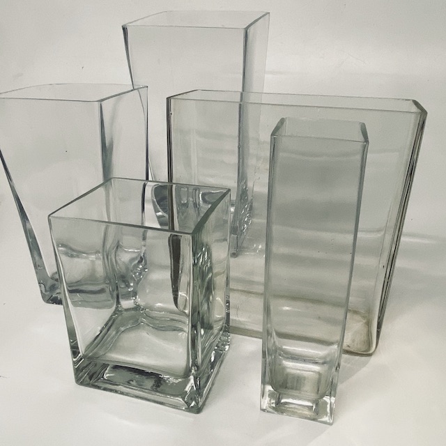 VASE, Glass - Square or Rectangular (Medium)